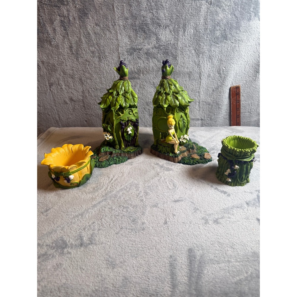 Disney Tinker Bell Bookends & Desk Set OS Green Excellent Fairy Core 47536 47533